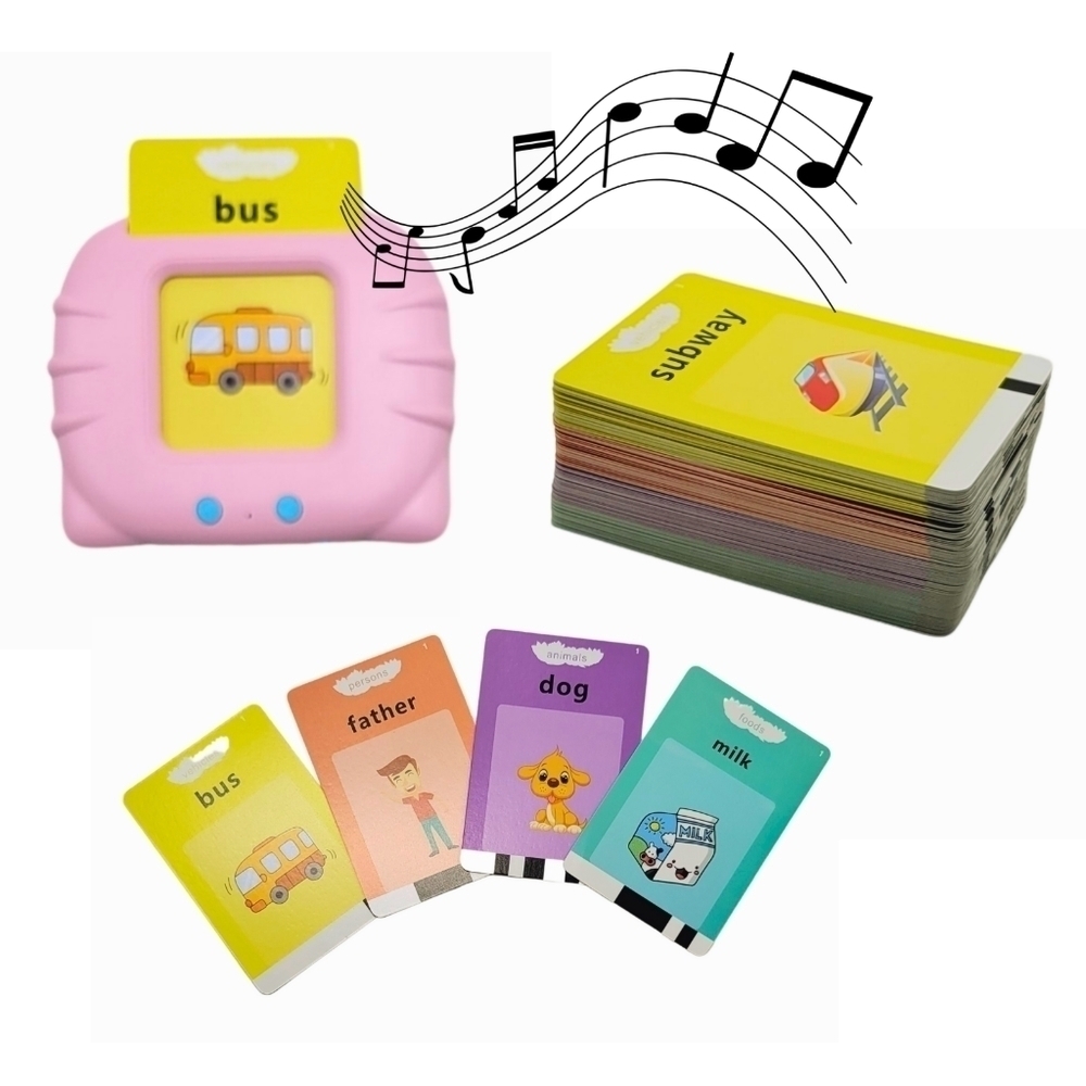 Card‎ Early Educational Device blue and pink colors educational toys.
